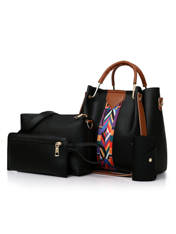 SHOPIQAT Four-Piece Mother-in-Law Bag Portable Shoulder Messenger Bucket Bag - Premium from shopiqat - Just $11.500! Shop now at shopiqat